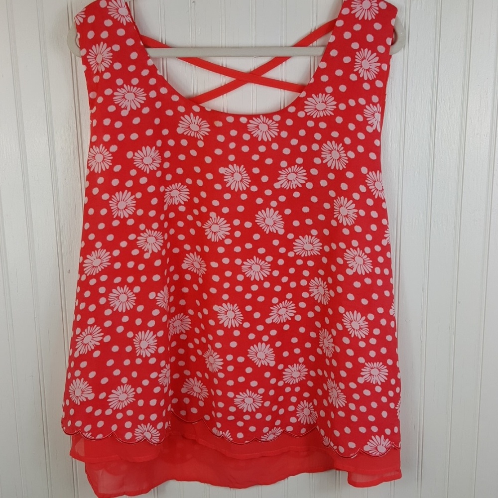MINE TOO Daisies & Dots Flowy Top